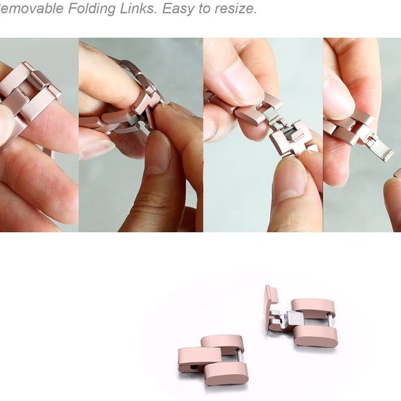 Fitbit Versa / Versa 2 Black Rhinestone Band - Picture 4 of 6